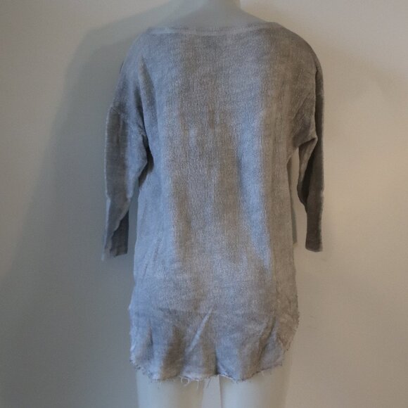 Womens Tyler Jacobs Feel the Piece Gray Star Raw Hem Kona Sweatshirt M - Picture 7 of 9